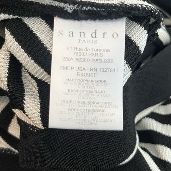 SANDRO • Black & White Dress - Picture 4 of 6